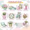 36 Pcs Spring Ornaments for Tree Wooden Flower Ornaments Daisy Tulip Watercolor Floral Hanging Decor Wood Pastel Spring Decor for Home Small Tree Party(Vibrant)